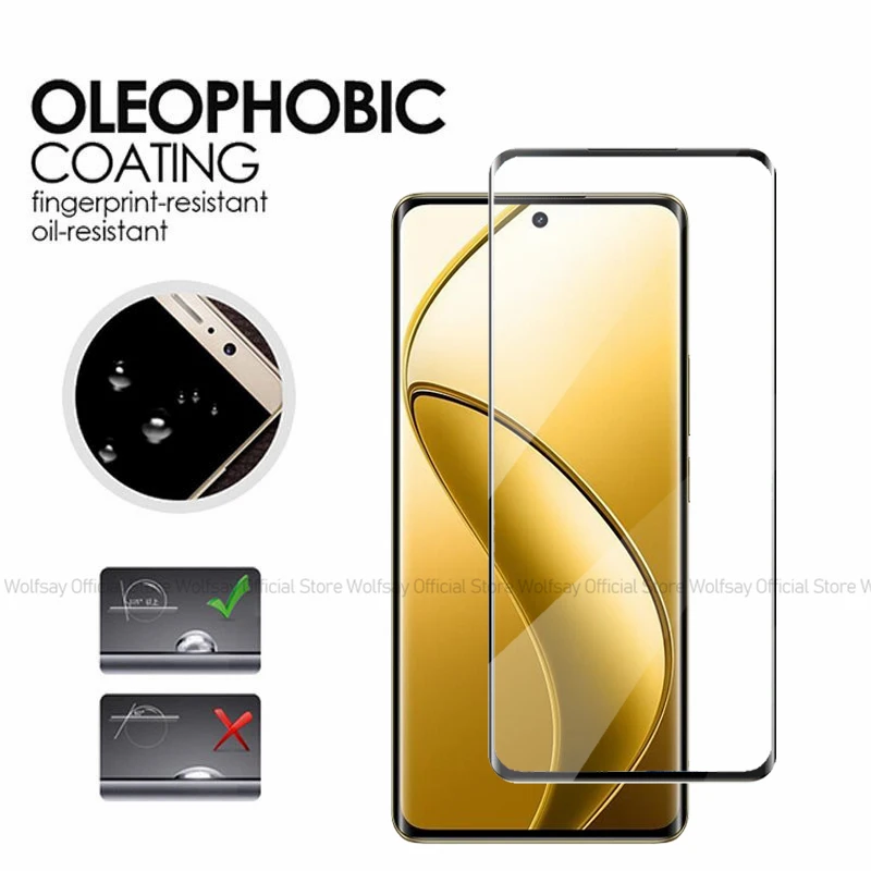 3D Curved Edge Glass For Realme 12 Pro Plus Glass Realme 12 Pro+ Plus Screen Protector Tempered Glass Phone Film Realme 12 Pro+