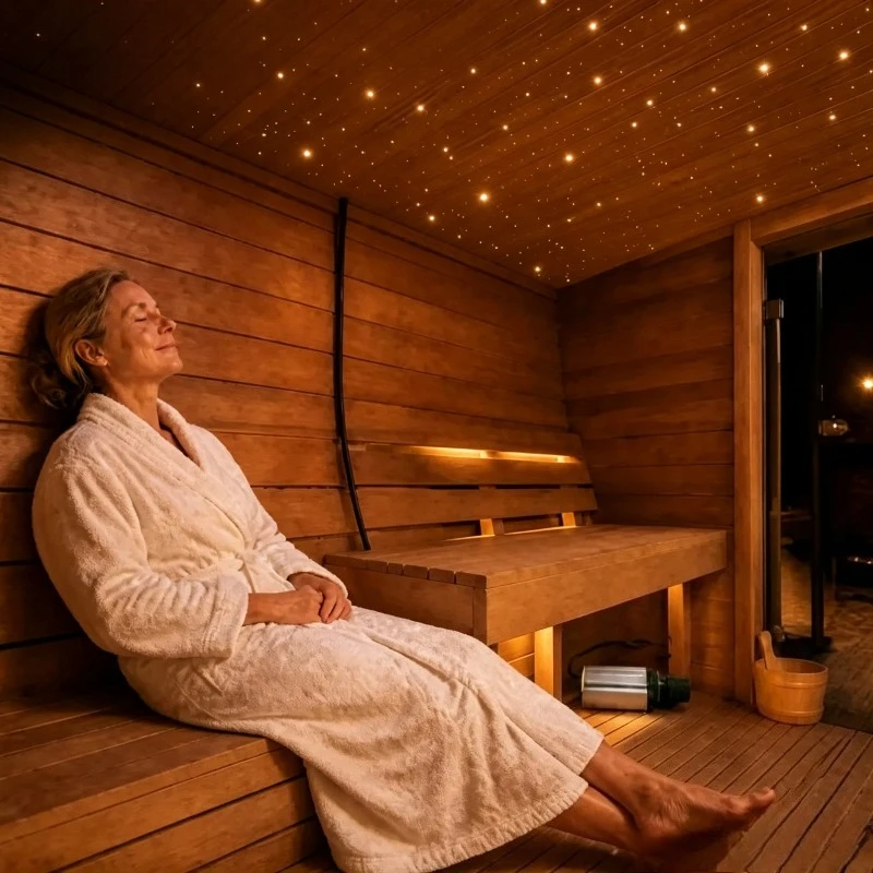 IP68 Waterproof 225‑Pieces RGB Dimmable Fiber Optic Star Light Set For Sauna Room SPA Decoration