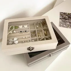 Jewelry Storage Box Earring Ring Necklace Organizers Storage Transparent Jewlery Holder Display Box for Jewelry  Classification
