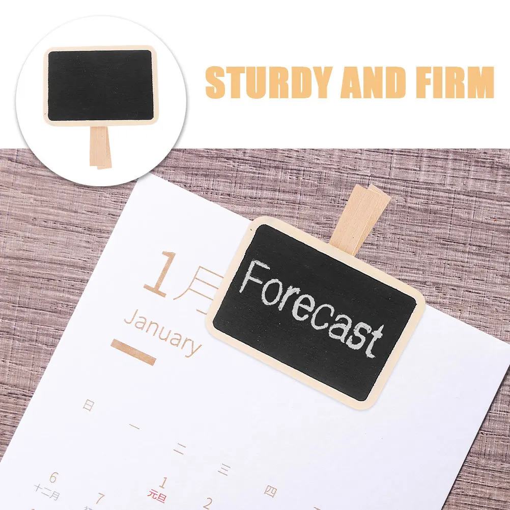 50 قطعة علامات السبورة الخشبية الصغيرة مقاطع مذكرة المجلس للتذكير المطبخ مطعم القائمة المفكرة رسالة العلامة السبورة