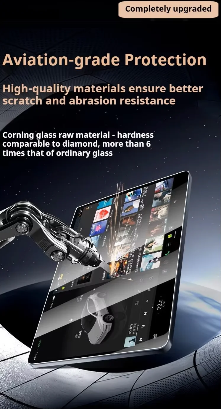 Für Tesla Model 3 2024-2026 15,4-Zoll Zentralbildschirm 9H Displayschutzfolie aus gehärtetem Glas, kratzfest, anti-Fingerabdruck, anti-Fett. – Detail 3