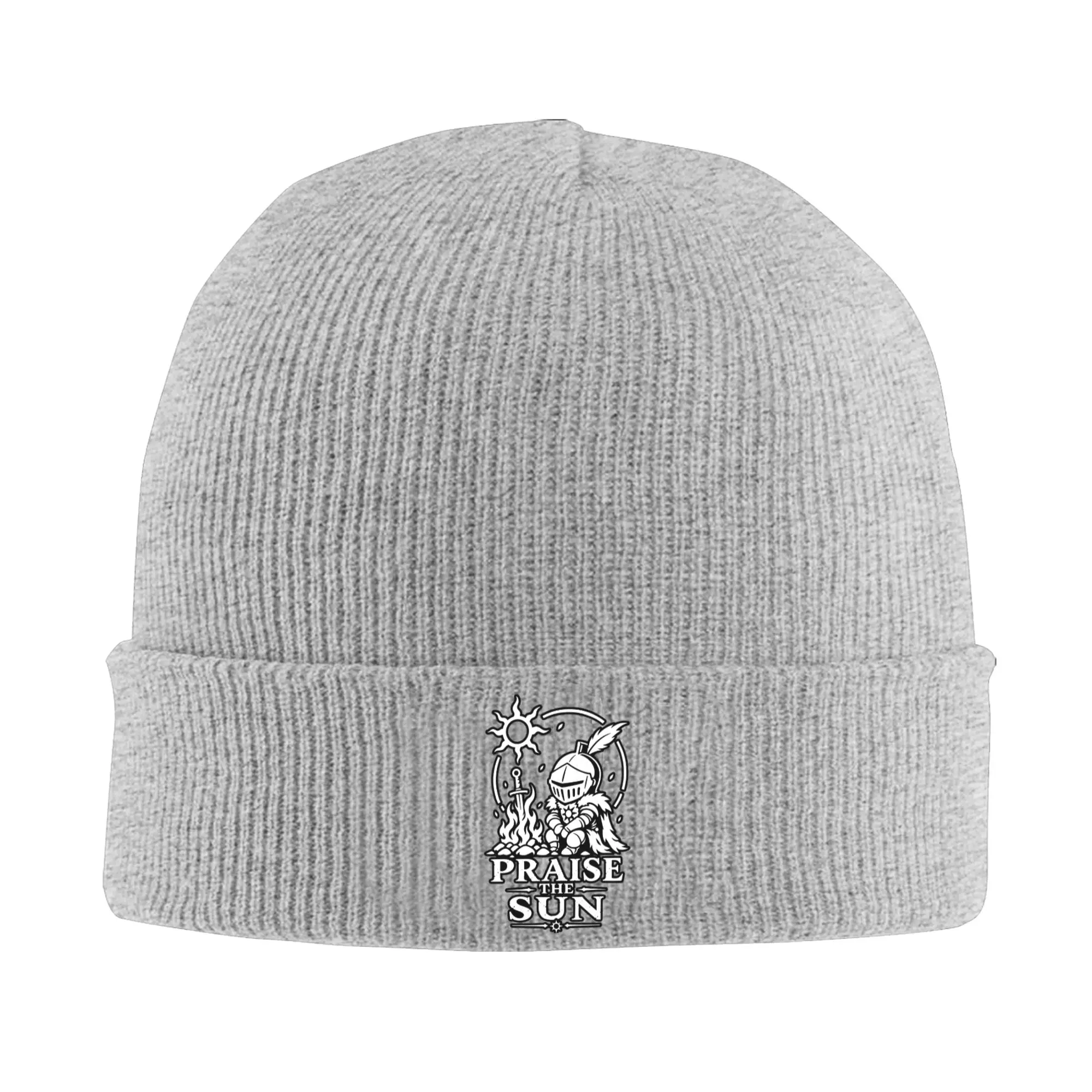 Men Women Knit Cuff Beanie  Dark Souls Praise The Sun  Accessories Warm Skull Knitted Hat Cap  Bonnet Hats