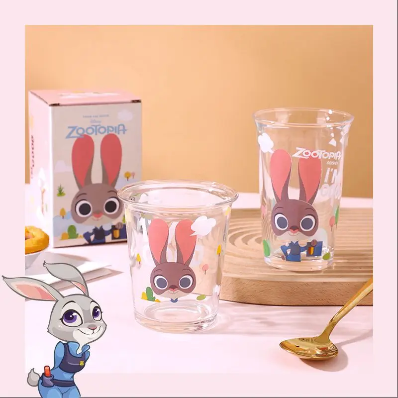 Disney Zootopia Judy Hopps Nick Wide Cartoon Cute Girly Heart Printed Glass Water Cup Home Office Straight Cup regalo di festa