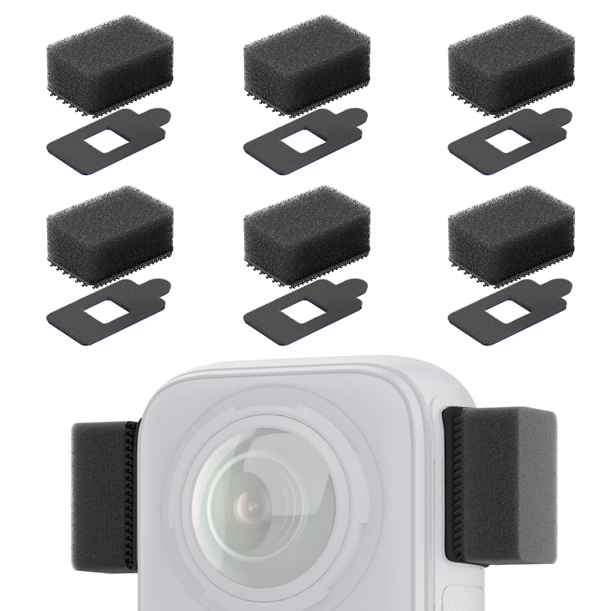 

6Pcs For Insta360 X4 Noise Reduction Windproof Cotton Outdoor Shooting to Reduce Wind Noise Through the Recording Accessories