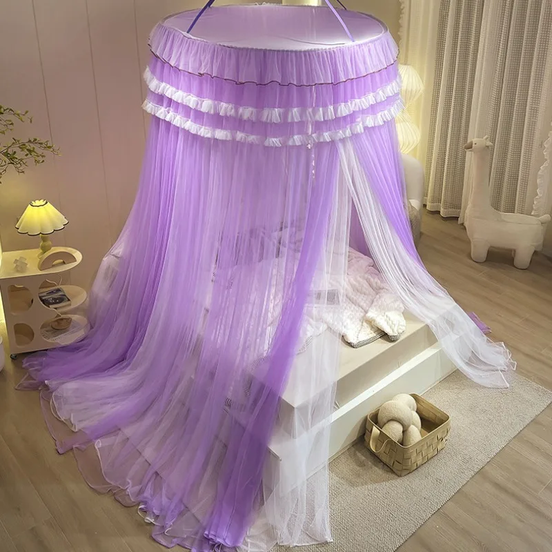 Baby Mosquito Net Dome Skin-friendly Breathable Anti-mosquito Blackout Mesh Bed Net Children's Bedroom Cartoon Bed Decorations