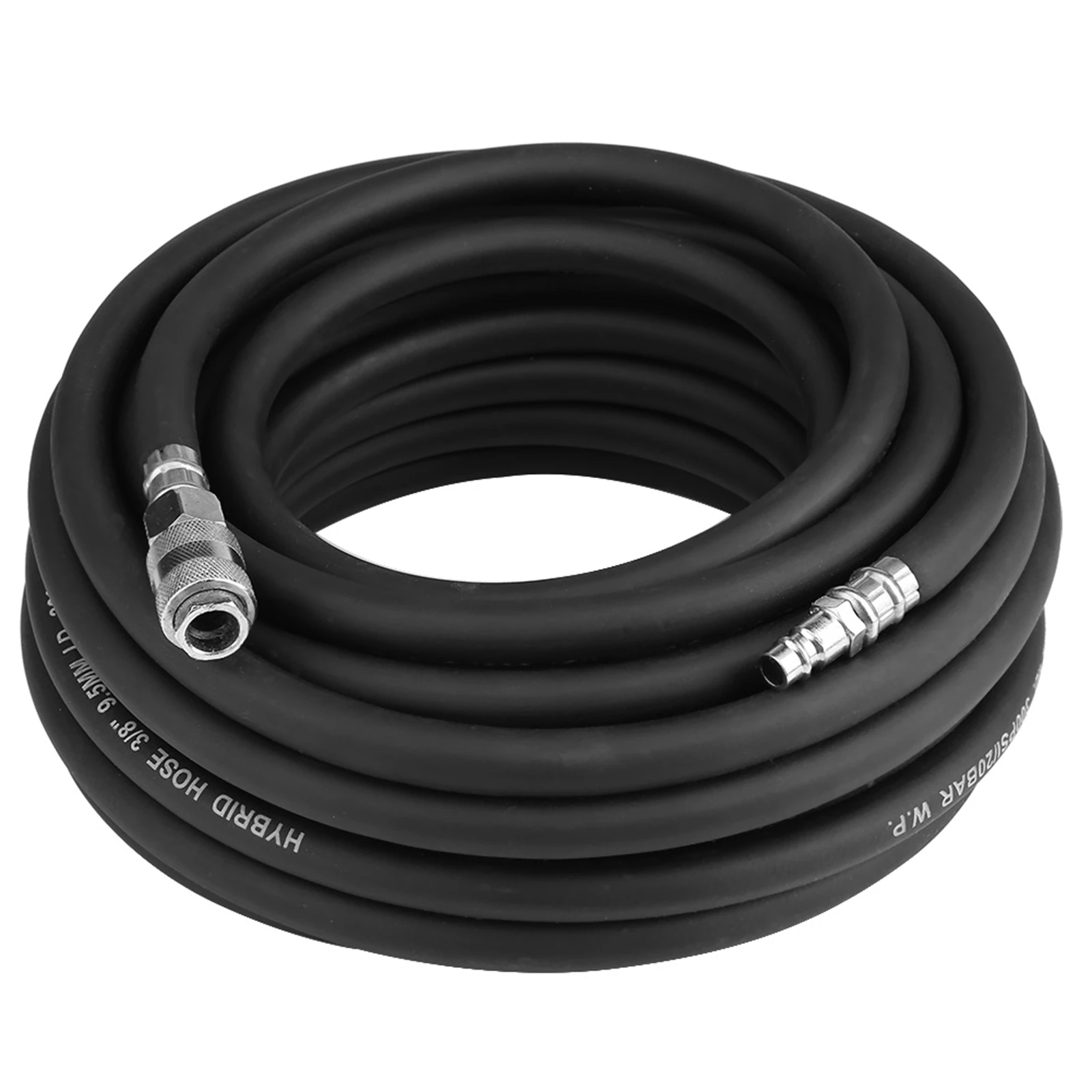 15M Flexible Rubber Pneumatic Air Hose with 5‑Piece Compressor Accessory Kit Tool Air Compressor Hose Accessory Air Hose kit