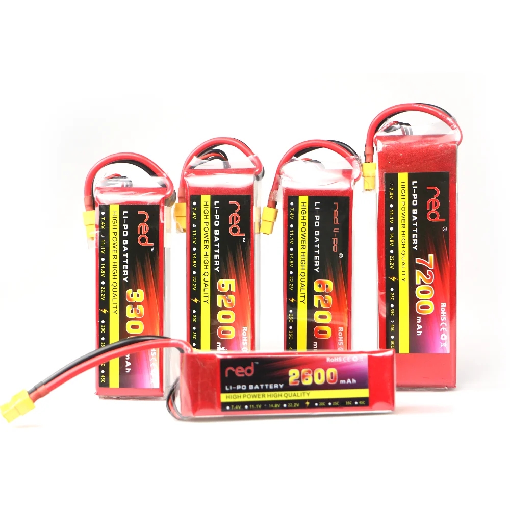 6S 22.2V 1800 2200 3300 4200 5200 6200 10000 12000mAh 30C 40C 60C RC LiPo Battery For RC Drone Helicopter Quadcopter Airplane