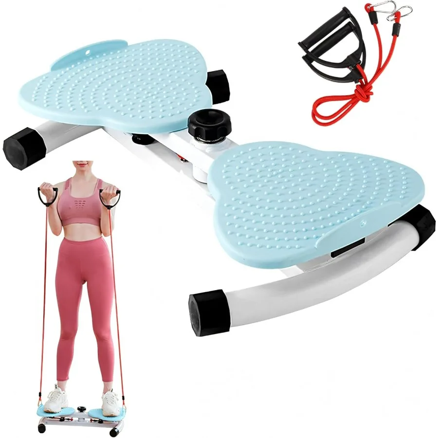 آلة إعصار الخصر المضادة للانزلاق بدون ضوضاء بوزن 330 رطل مع أشرطة مقاومة لممارسة التمارين الأساسية والتخسيس والخصر معدات صالة الألعاب الرياضية المنزلية