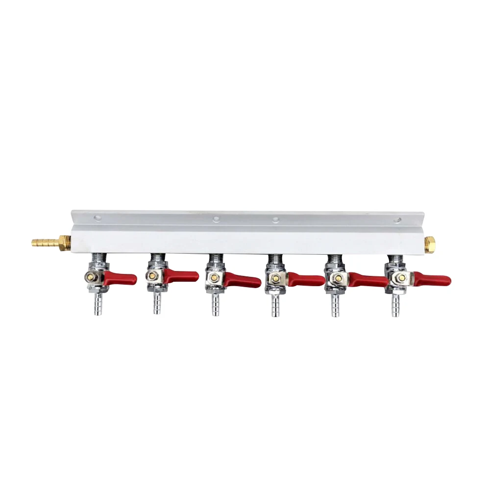 Kegland 6 Output / 6 Way Manifold Gas Line Splitter with Check Valves (1/4