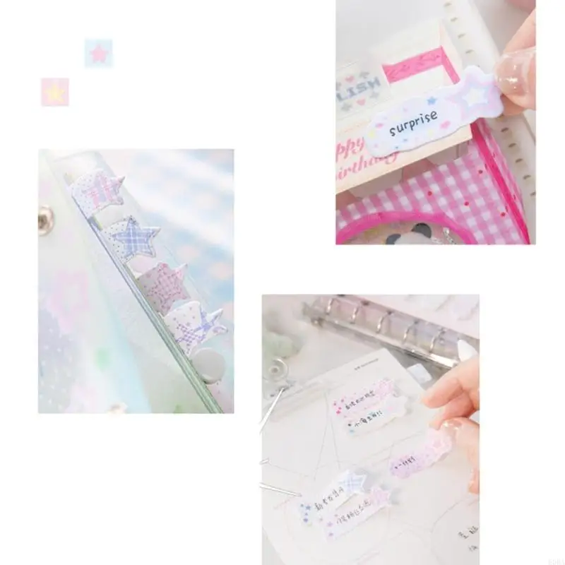 Memos Memos Pad Star Label Stlat Stlat Athetic Sticky Note น่ารักแท็บดัชนี Notepads ที่น่ารัก