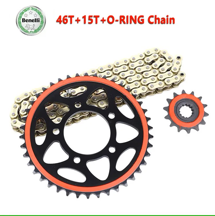 Silent Durable Chain SPROCKET KIT Fly Chain Wheel Kit for Benelli TNT600 Imperiale 400 Leoncino 800 TRK 800 BN 600i