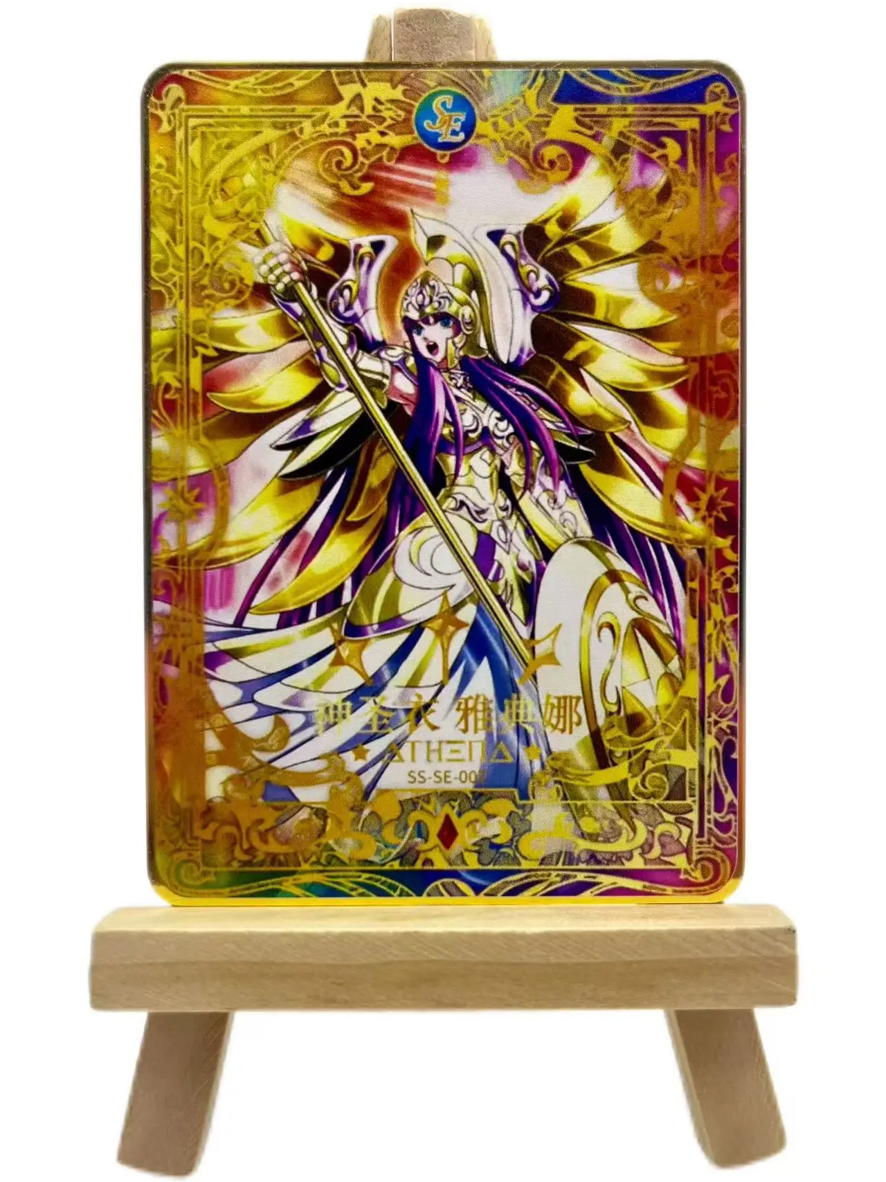 Saint Seiya Cards Handmade Anime Metal Card SE BP Series Collectible Flash Card Desktop Decorate Kids Toys Birthday Gifts