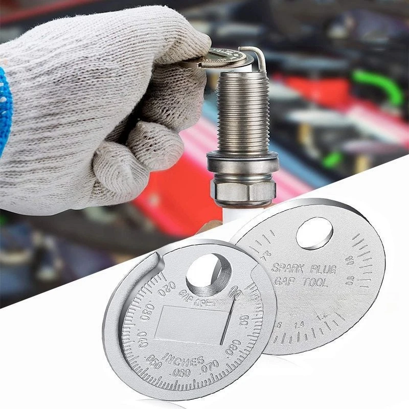 

1-2 шт., диапазон 0,6-2,4 мм, инструмент для измерения зазора свечи зажигания монеты, щуп, инструмент для измерения зазора свечи зажигания