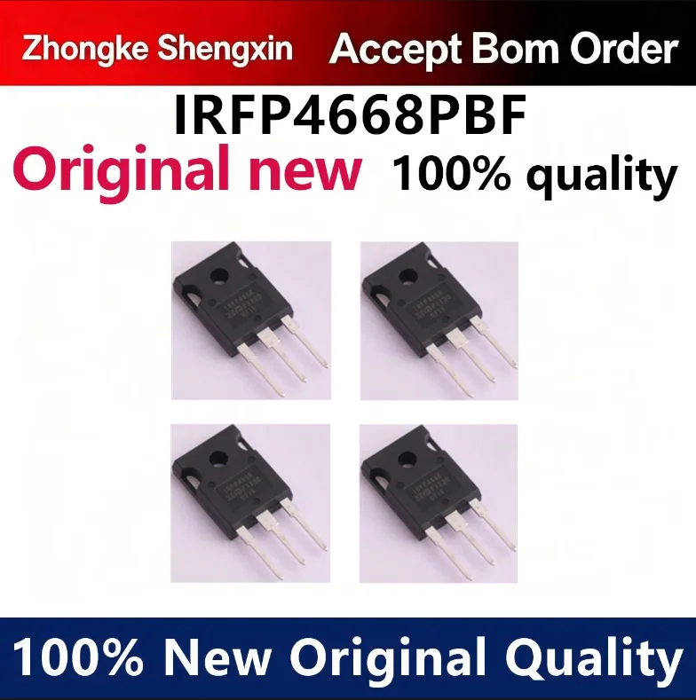 （5pcs）Brand new original IRFP4668 IRFP4668PBF high-power field-effect transistor (MOSFET) with a capacity of 100A/200V/520W