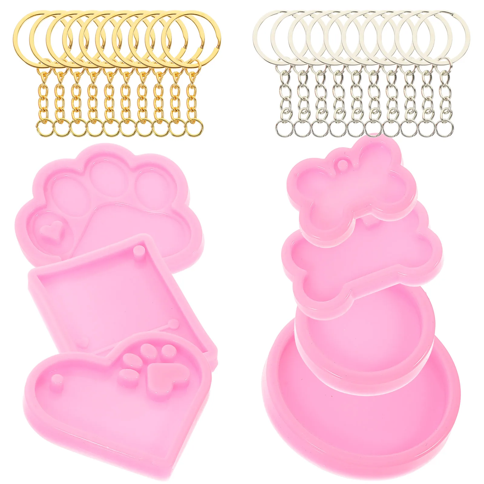 

1 комплект форм для ключей, гибкие силиконовые прочные легкие брелоки «сделай сам», портативные формы для рукоделия из эпоксидной смолы