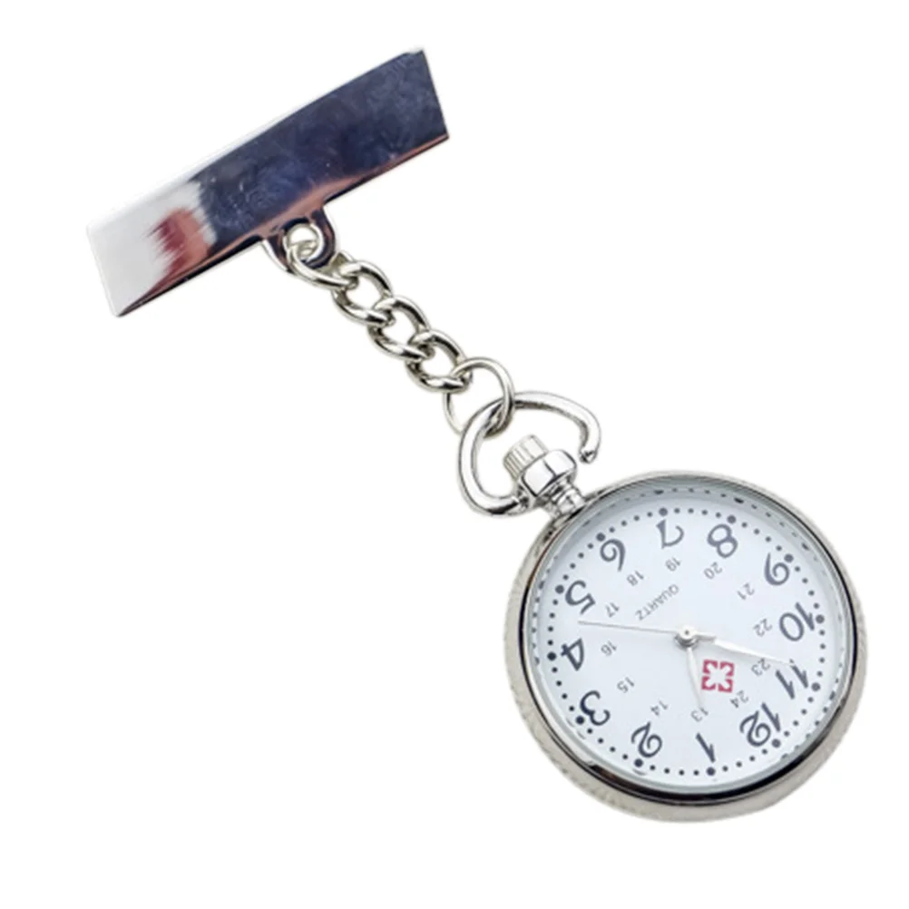 1Pcs Digital Nurse Hanging Watch Sturdy Alloy Smooth Glass Easy Wear Practical Gift Nursing Students Pin Design Stable