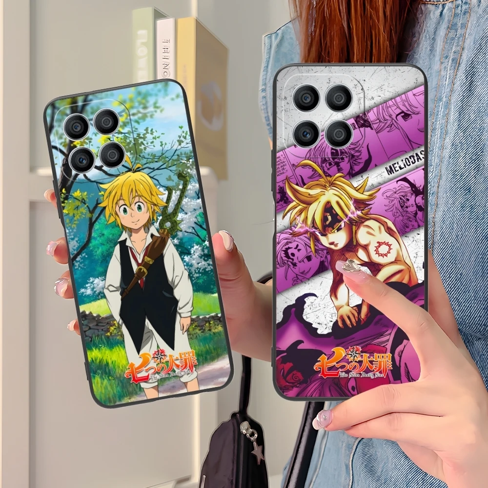 Seven Deadly Sins Meliodas Cell Phone Case for Huawei Honor 90 80 70 60 50 30 20 10 9 8 7 Pro S SE Lite 5G Black Cover Shell