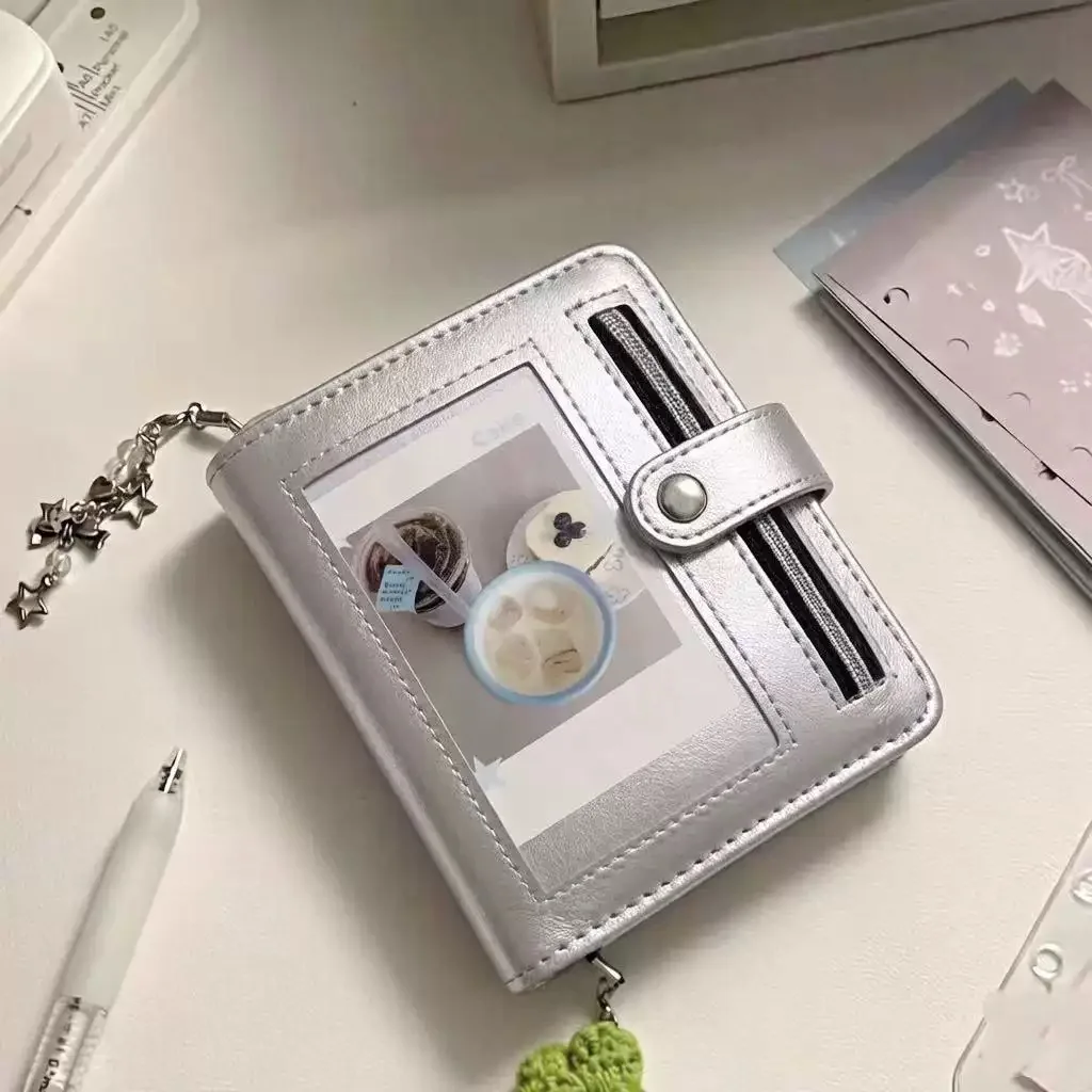 Sliver M5 Binder Notebook PU Leather Portable Diary Note Book Detachable Cover Design Daily Planner Creative Decor Present