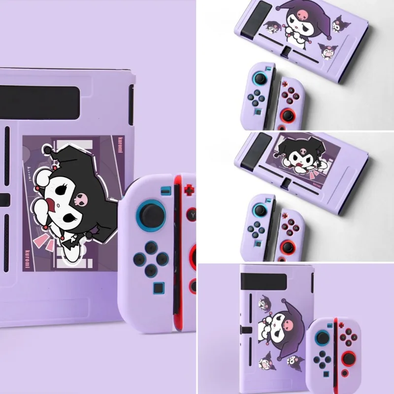 

Sanrio Kuromi для Switch Ns ТПУ Аниме Soft Shell Защитный чехол Аксессуар Все включено Сплит-ракушка Противоударные защитные скины