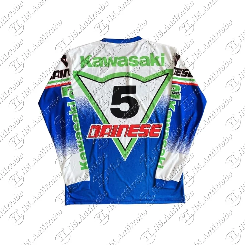 

Осенняя мужская футболка с круглым вырезом и длинным рукавом Kawasaki, простой дышащий быстросохнущий удобный топ для отдыха на открытом воздухе