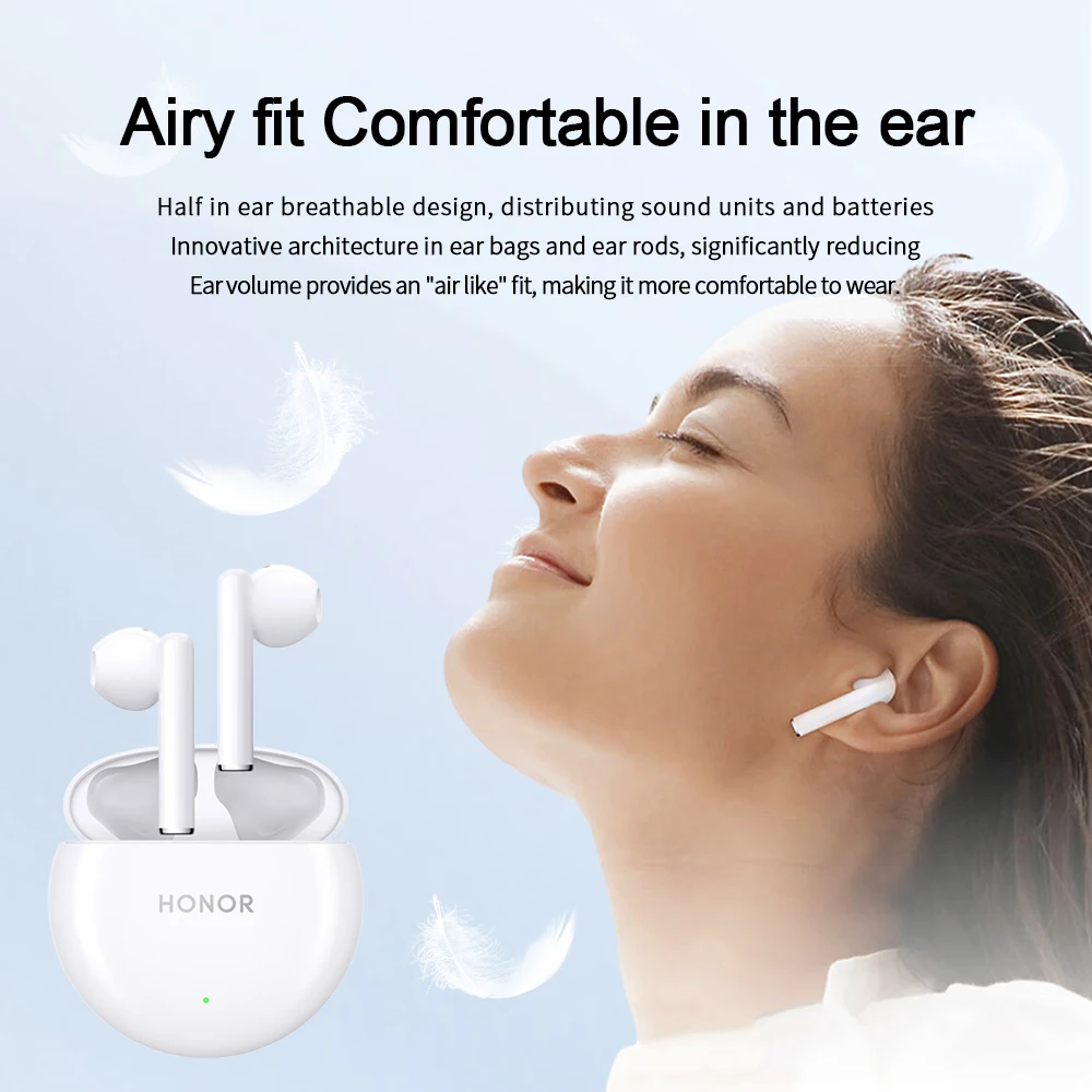 CN Version Honor Earbuds X5 TWS Earphone HIFI Tone Quality Noise Cancelling 27 Hour Battery Low Latency True Wireless Headphone