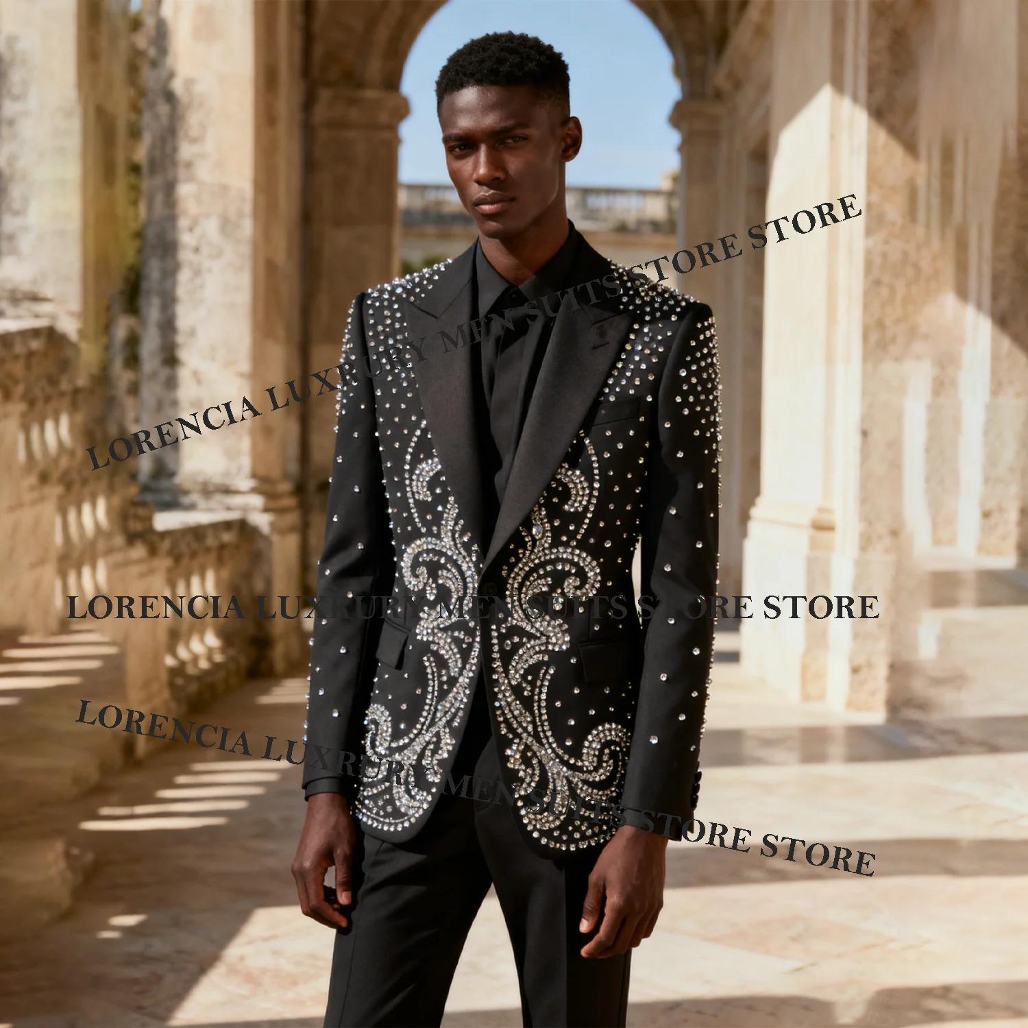 

Изысканный ромбовидный дизайн, блестящие мужские костюмы, блестящие свадебные смокинги по индивидуальному заказу, тонкие Ropa hombre, комплекты из 3 предметов, мужские пиджаки для жениха