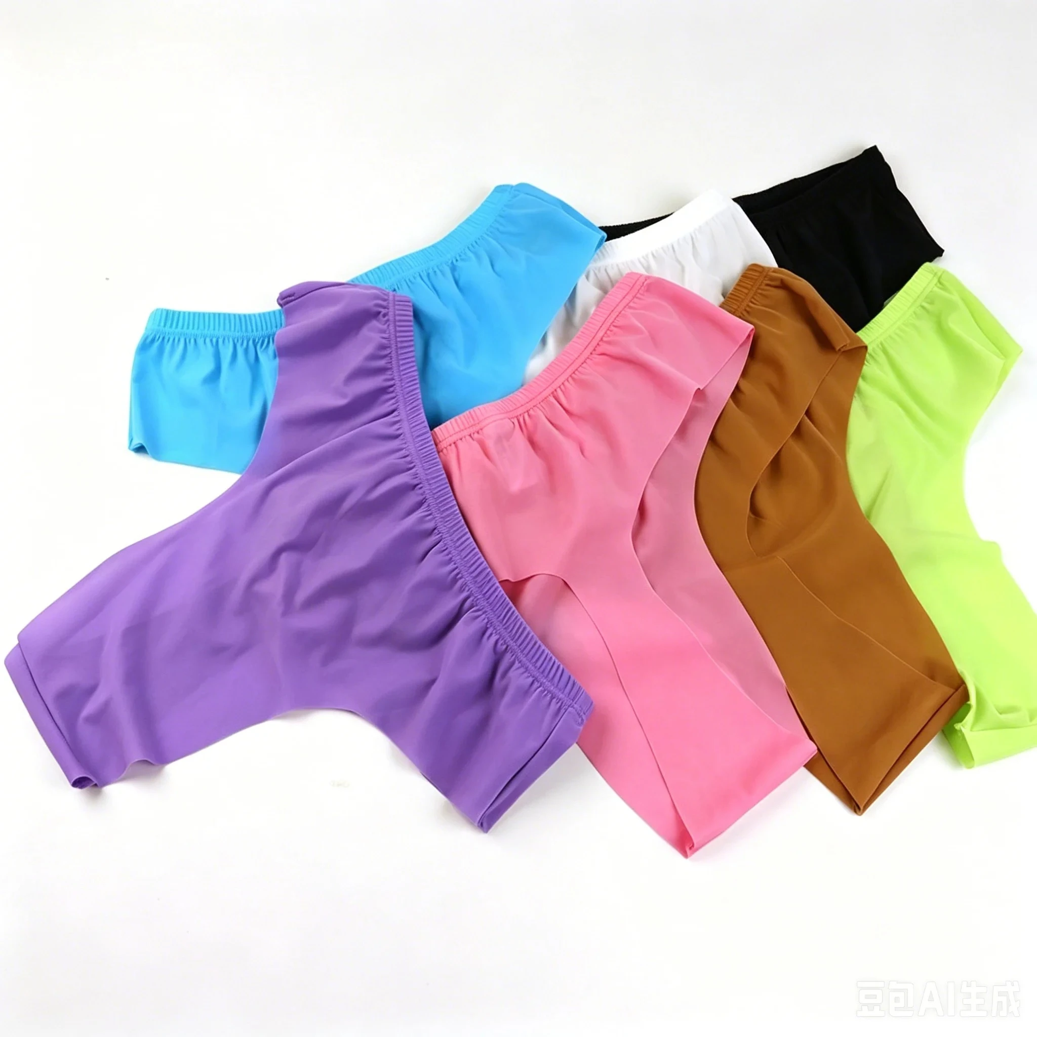 Men's Ice Silk Thong Low Waist Elastic Comfort Sexy Male T Panties Gays Erotic U Convex Pouch Daily Wear Ultra-thin Quick Drying