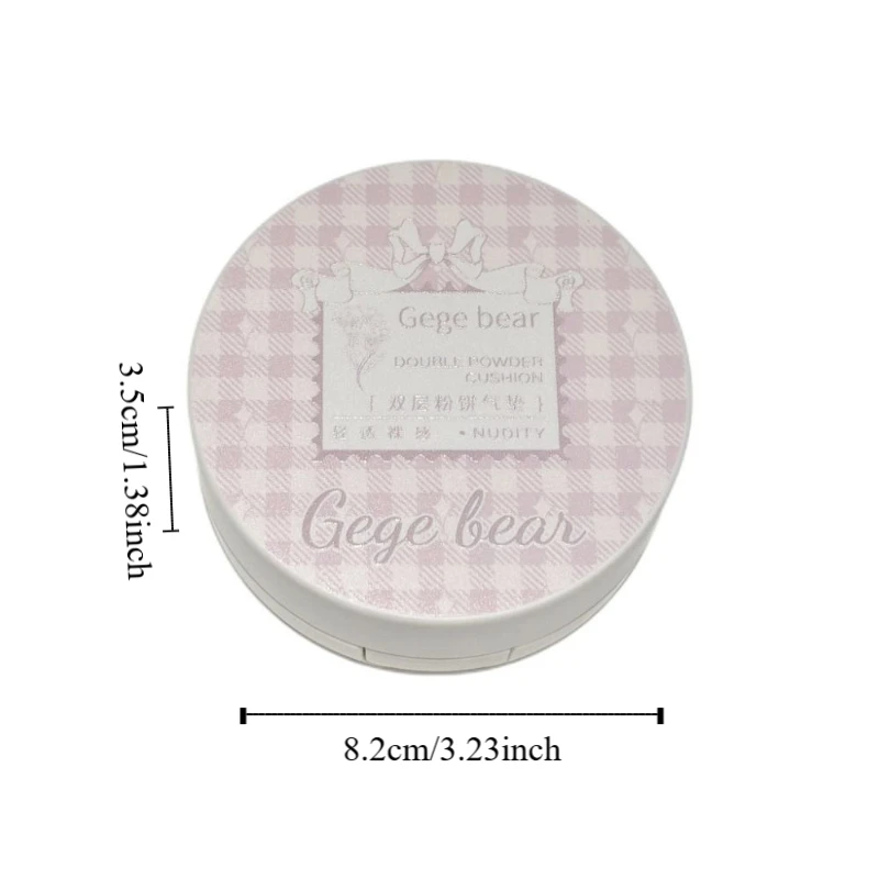 Poudre pressée pour le visage à fini naturel mat, crème éclaircissante, texture claire, contrôle de l'huile, fond de teint double couche, éclaircissant durable