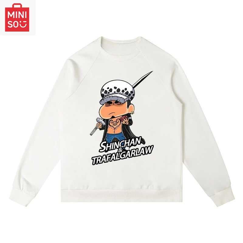 

MINISO collaboration: レヨ レヨ んちゃん んちゃん printed hoodie, long sleeves, loose, cartoon, casual and cute for girls and boys