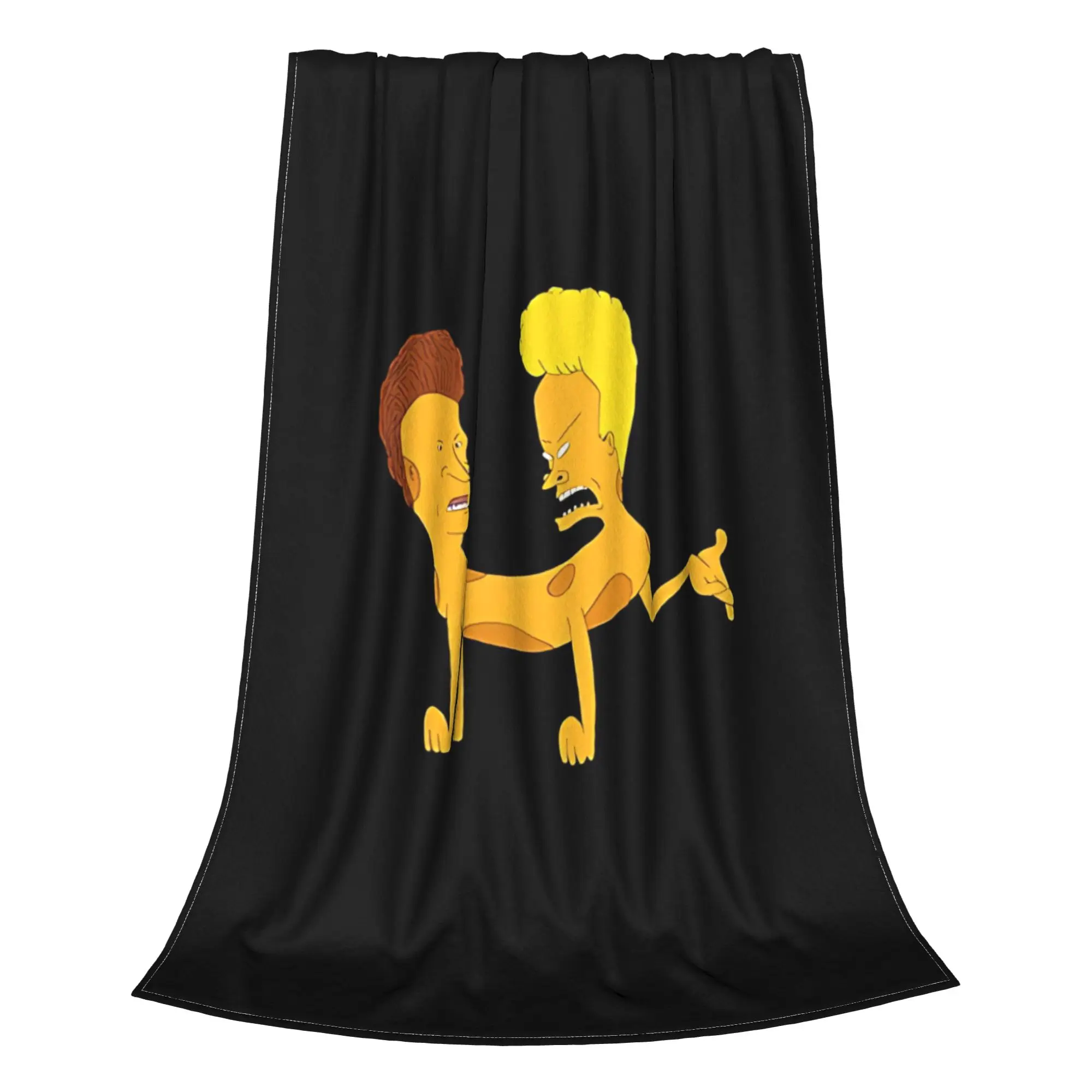 1PC 90s Retro Cartoon Beavis and Butt Head Home Room Decorations Winter Blankets For Adults Bedding Home Interior Sofa Knee