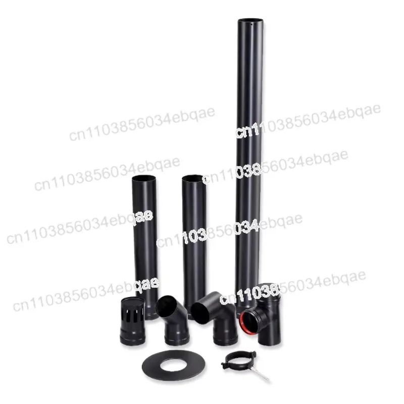 Kit de tubo de humo para chimenea, estufa de pellets de madera de acero al carbono, tubo de chimenea