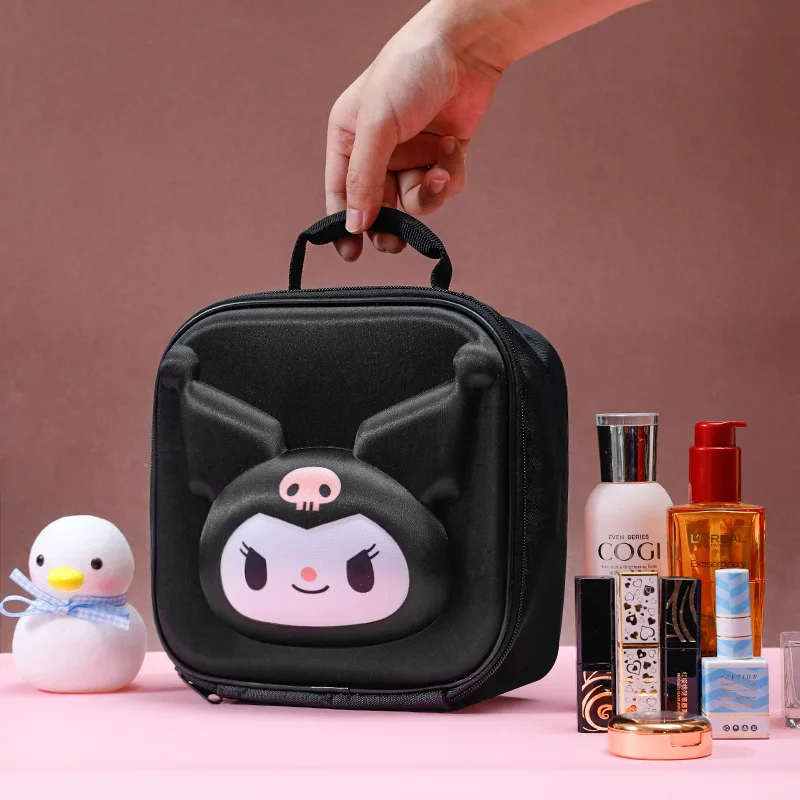 Sanrio Cosmetic Bag Kawaii Kuromi Tote Bag Student Portable Travel Large Capacity Storage Bag Picnic Handbag Girl Birthday Gifts