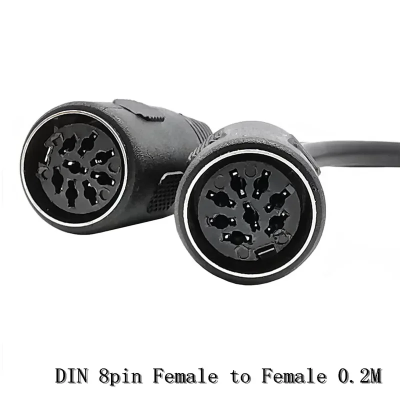 Din8pin 8 Pin Din Female To Female Speaker Audio Cable 8pin-8pin 0.2m