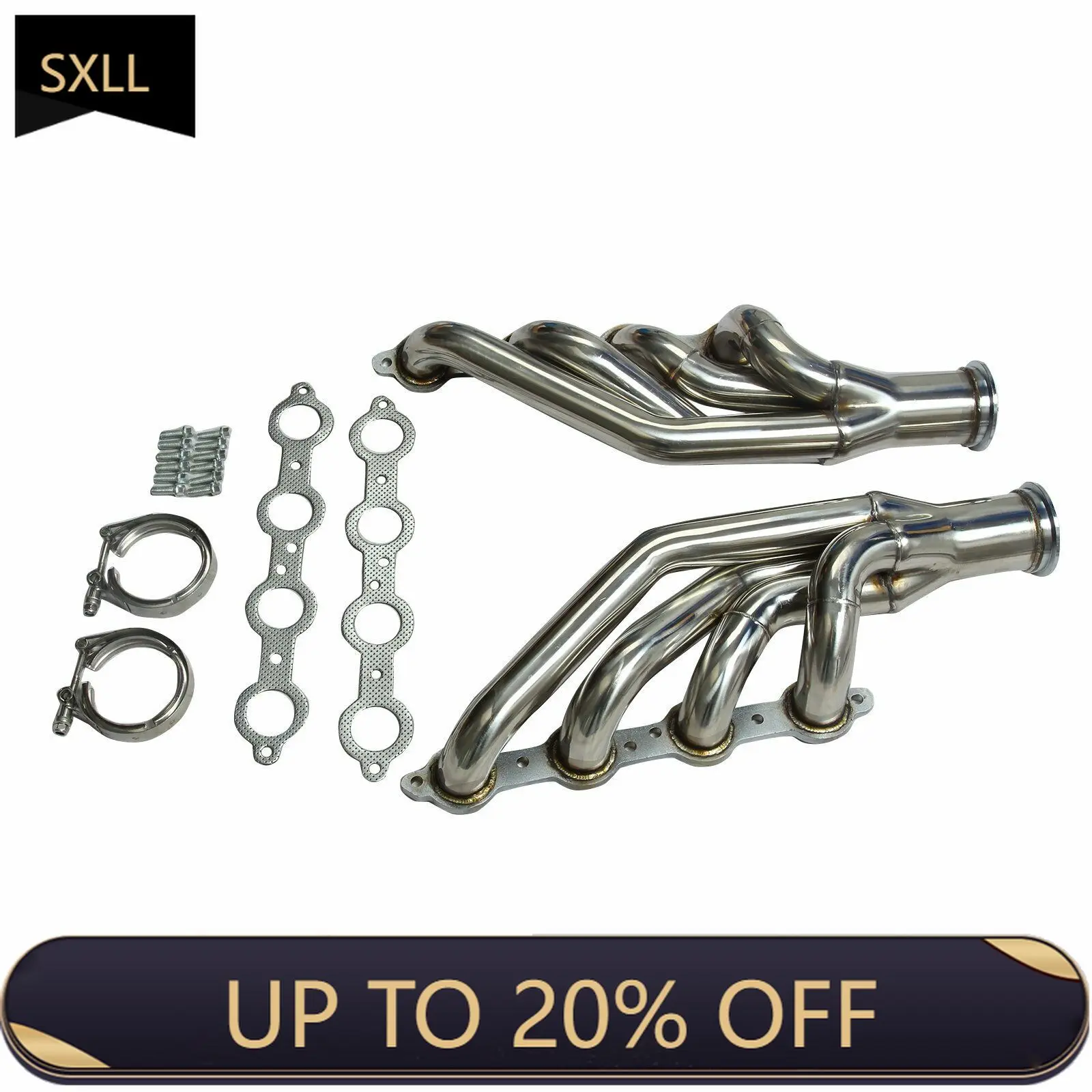 

SXLL Exhaust manifold 97-14 Small cylinder V8 LS1/LS2/LS3/LS6 New exhaust pipe stainless steel for LSX turbine manifold EH28273