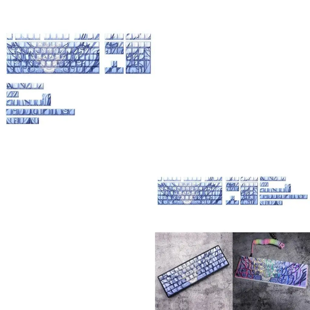 

R53C 136 шт. колпачки для клавиш Orlong с боковым принтом и подсветкой, набор колпачков для механической клавиатуры для профилей