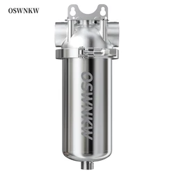 OSWNKW-76 Pre Filter Purifier Whole House Spin Down Sediment Water Filter Central Prefilter System Backwash Stainless Steel Mesh