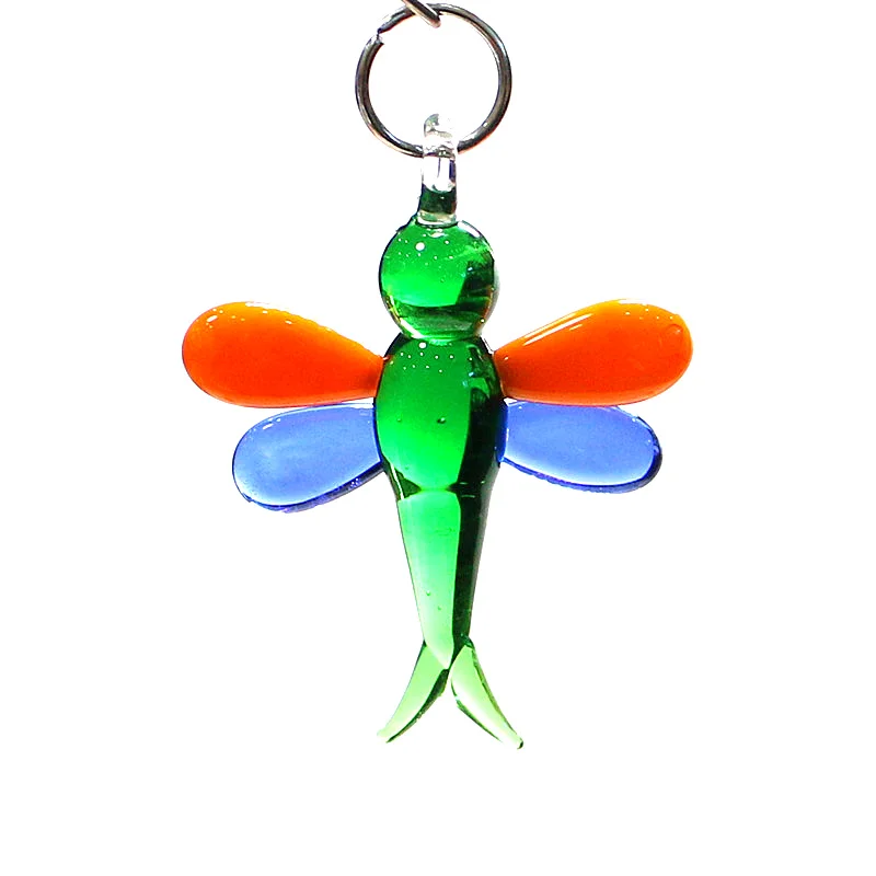 

Cute Dragonfly Glass Charm Pendant Kawaii Mini Insect Ornament for Diy Jewelry Making Accessories or Easter Garden Hanging Decor