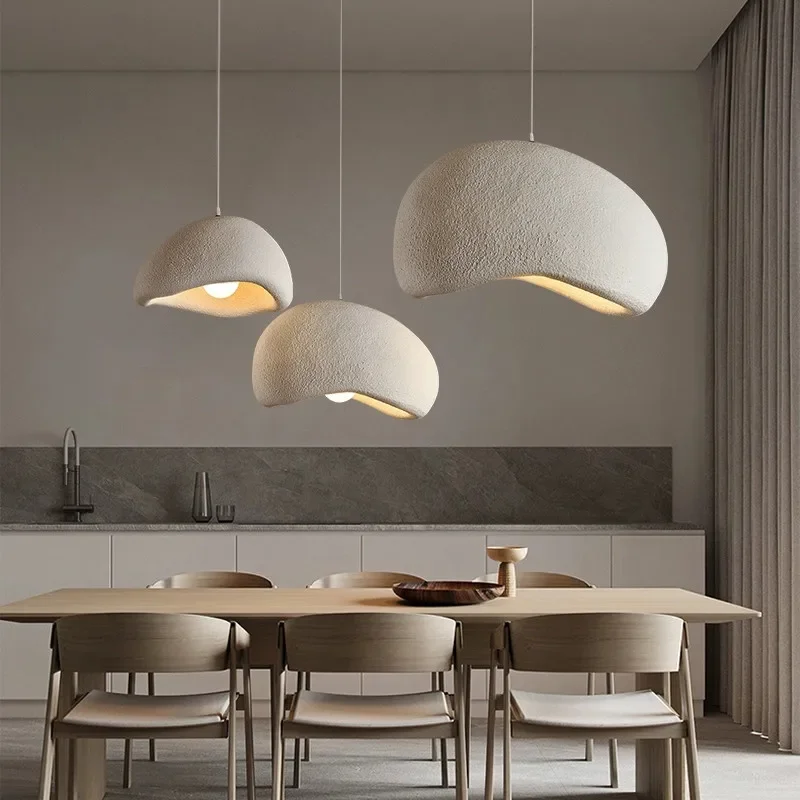 Axel Vervoordt Wabi Sabi Resina Lâmpada pingente Hanging Lving Room Corredor Restaurantes Cozinha Ilha Interior LED Suspensão Iluminação