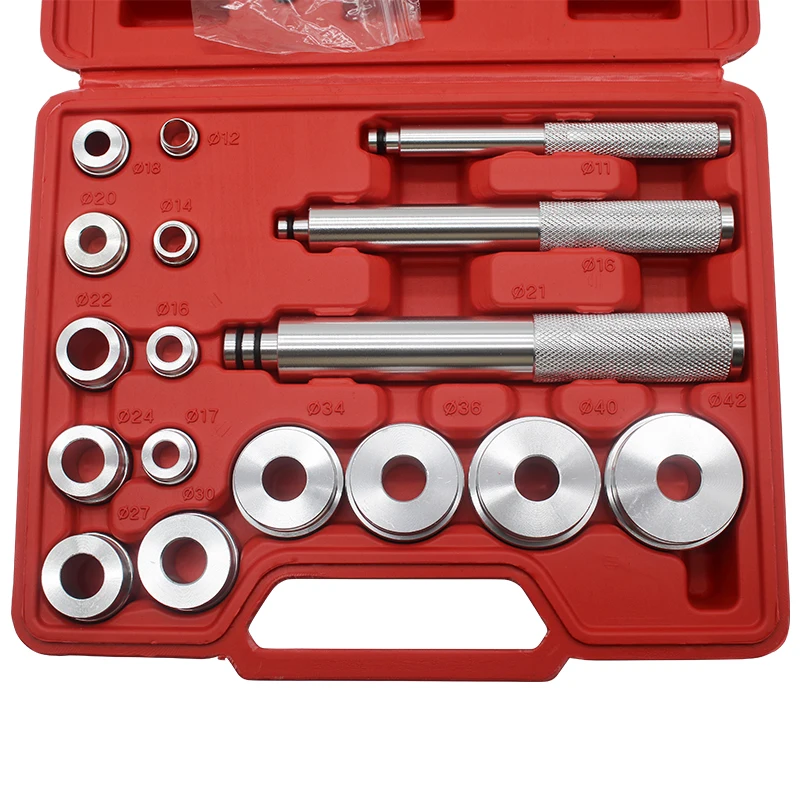 New 17Pc Aluminium Wheel Bearing Race & Seal Bush Driver Set Garage Tool Kit w/Case