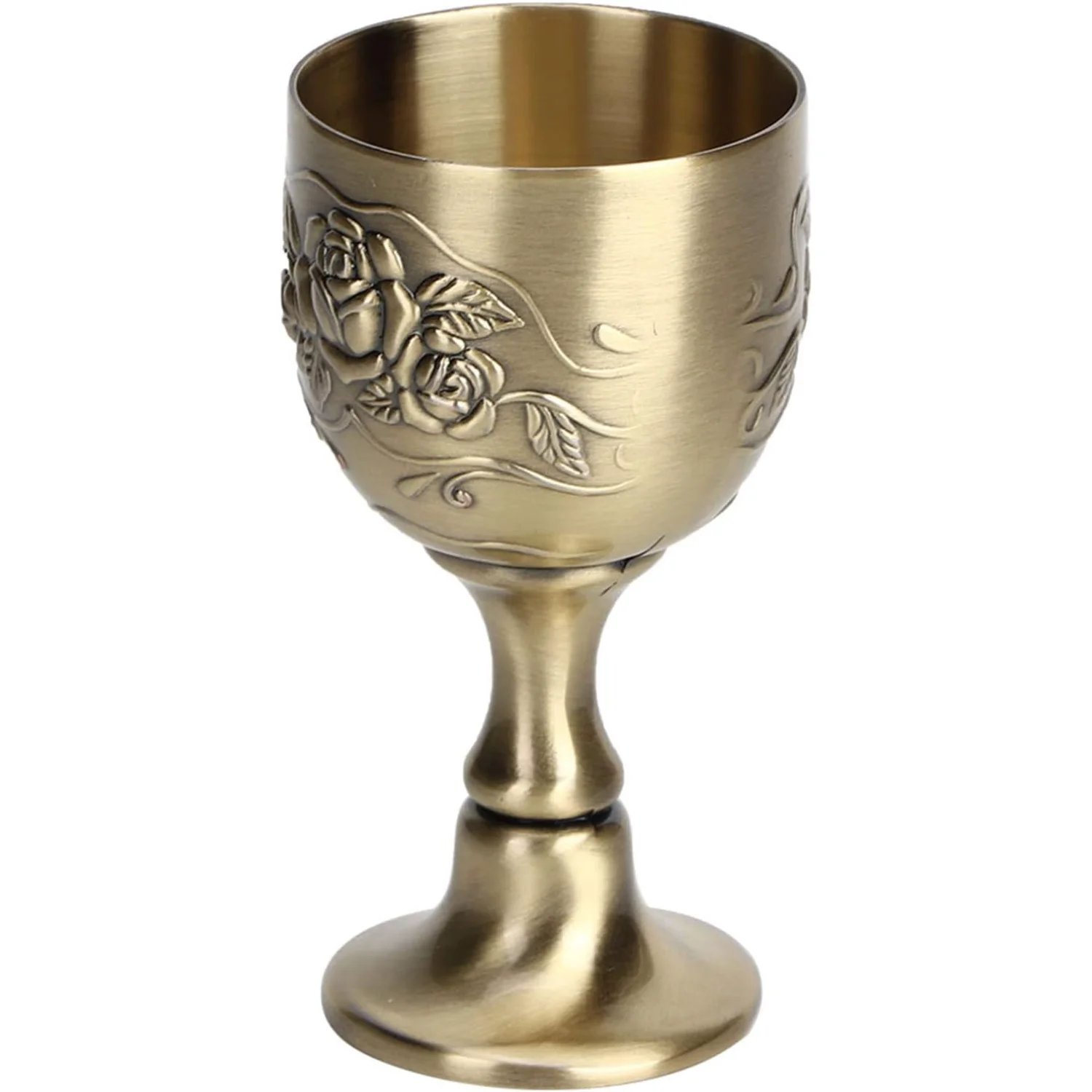 

Vintage Goblet, Copper Metal Wine Chalice Flower Embossed Shot Glasses Mini Communion Cups for , Party, Wedding, Decor, 1.6 x