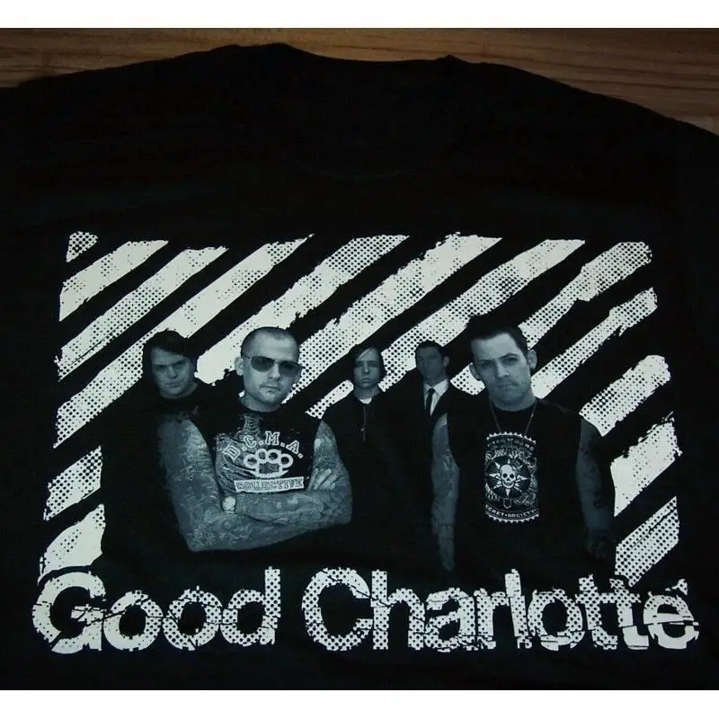 GOOD CHARLOTTE Черная футболка из 100 хлопка, размеры от S до 4XL