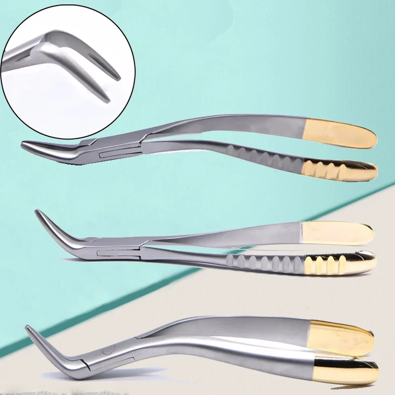 

1/3Pcs Dental Root Tweezers Extraction Forceps Curved Maxillary Mandibular Universal Teeth Removal Plier Tool Set