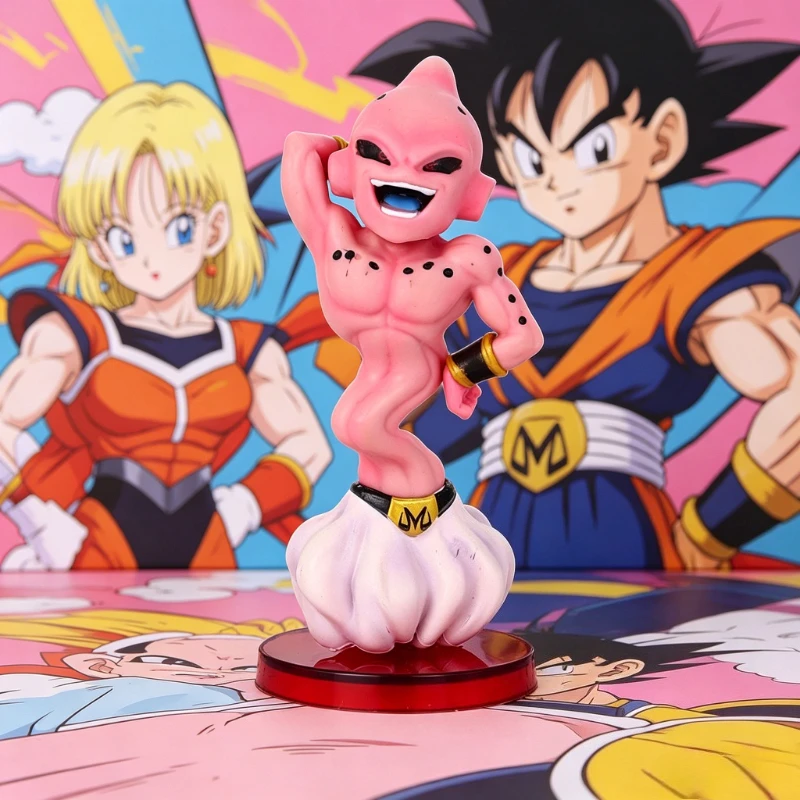 Figura Coleccionable de Majin Boo de Dragon Ball Rebirth, Muñeco 2D Personalizado, Adorno para Coche u Oficina, Artículo de Animación al por Mayor