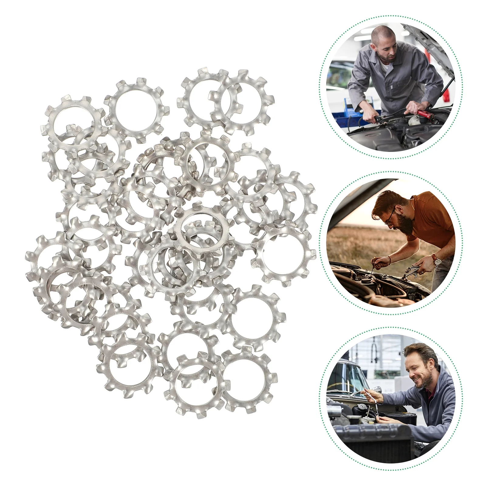 

280Pcs External Serrated Tooth Lock Washers Durable Professional Quick Lock Washers for Practical Use Push on Locking Washer
