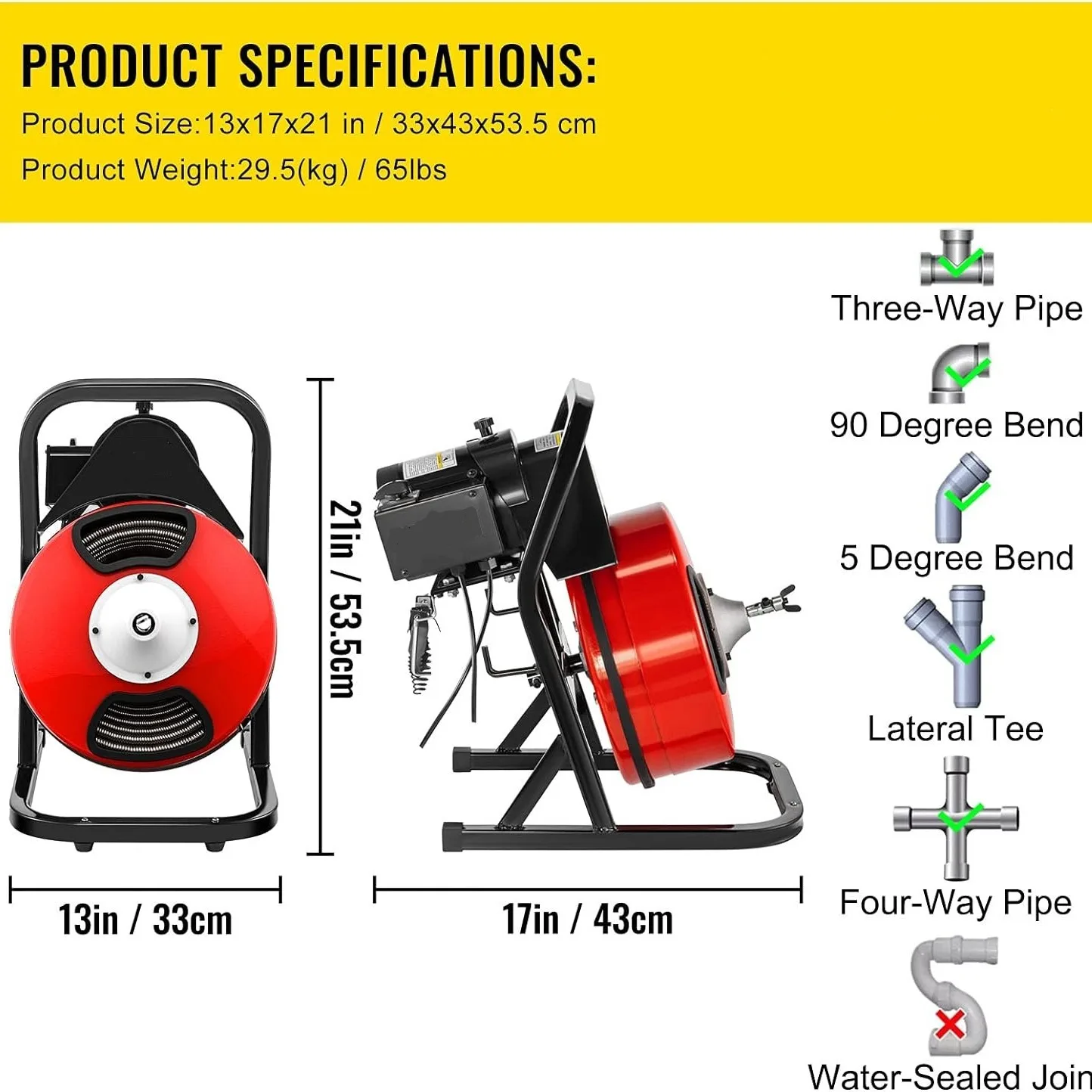 Safe Dredging Machine 1000 Type Drain Pipe Drum Automatic Serpentine Cleaning