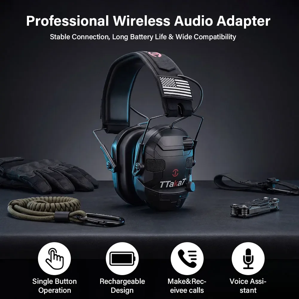 Bluetooth Tactical Electronic Anti-noise Shooting Headset Hunting Earmuffs Hands-Free Calling Hearing Protection Headset W1/W3