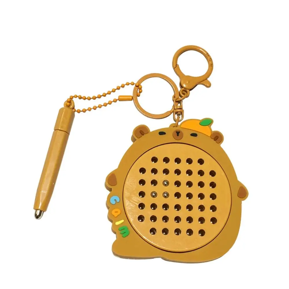 Capibara Tavolo da disegno magnetico Portachiavi Borsa fai da te Ornamento Mini portachiavi divertente in età prescolare con pendente giocattolo da disegno con penna magnetica