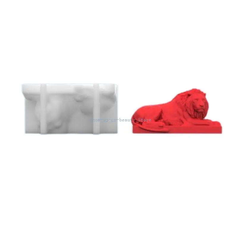 

R9JE Lion Silicone Mould for Soap Making Chocolate Candy Mold Cake Fondant Decor Resin Clay Plaster Melt Molds