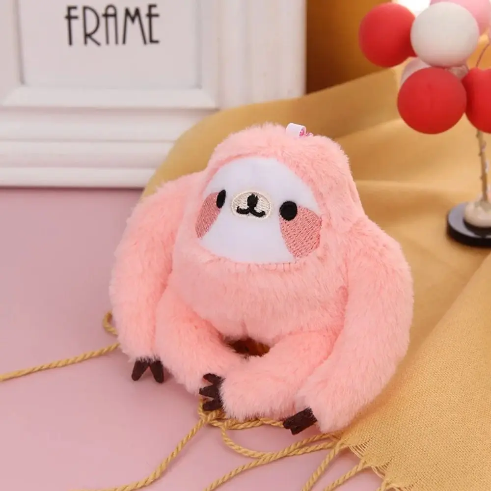 Plush Sloth Plush Keychain Anti-lost Backpack Charms Animal Monkey Dolls Craft Mini Sloth Stuffed Pendants Female Lady Girl