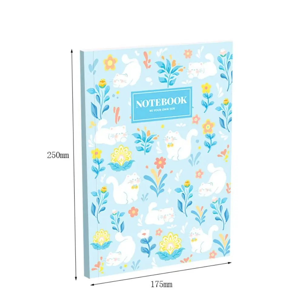 2pcs Stationery B5 Diary Notebook Horizontal Line Cartoon Meeting Minutes Book Flower Animal School Supplies Student